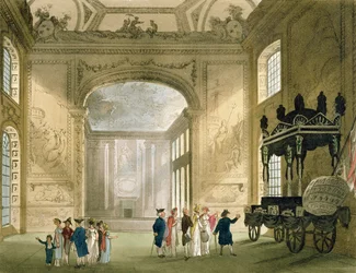 Greenwich Hospital Ackermannin Microcosm of Londonista (tulostus)