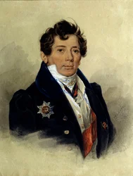 ""Aleksandro Turgenevin (1784-1846), venäläisen historioitsijan ja valtiomiehen muotokuva" Pjotr ​​Fjodorovitš Sokolov (1791-1848) litografia 1816 Pushkinin muistomuseo, Pietari