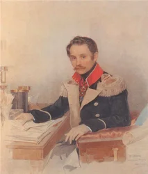 Muotokuva Leonty Vasilievich Dubeltista 1792-1862, santarmijoukon esikuntapäällikkö, 1834