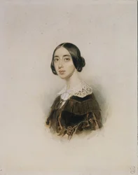Laulaja ja säveltäjä Michelle Pauline Viardot-García 1821-1910, 1843-1845 muotokuva