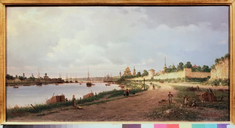 Pihkova (Venäjä) (Pihkova) - Pjotr ​​Petrovitš Vereshchagin (Pjotr ​​Vereshchagin) (1836-1886) maalaus öljy kankaalle