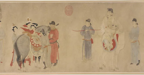 Yang-puoliso hevoselle, myöhäinen yuan tai varhainen Ming-dynastia (muste ja väri paperille)