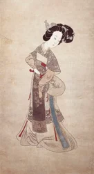 Lady of China, kirjoittanut Ren Shyong (maalaus silkille)