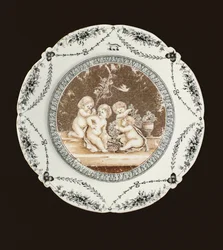 Sivulautanen, Qianlong-kausi, n. 1782 (posliini)