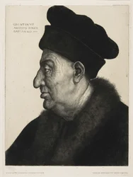 Muotokuvatutkimus, kaivertanut Peter von Halm (1854-1923)