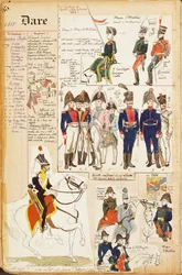 Erilaisia univormuja, Quinto Cenni, värikilpi, noin 1815