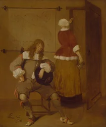 Väsynyt juomari, noin 1640-69 (öljy paneelille).