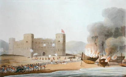 Hyökkäys Luftin linnakkeeseen, 27. marraskuuta 1809, kuvasta 