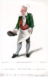 Herra Gattie Monsieur Morbleuna elokuvassa Monsieur Tonson, 1822.