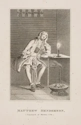 Murhaaja Matthew Henderson sellissään vuonna 1746