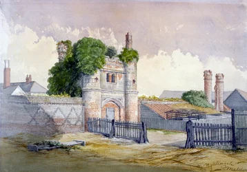 Näkymä Beckingham Hallista lähellä Withamia, Essexissä, 1869.