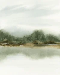 Sumuisen metsän heijastus