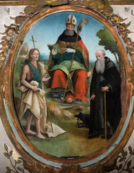 Pyhän Augustinuksen alttaritaulu (Galleanin alttaritaulu), noin 1522 (tempera paneelille).