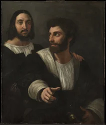 Omakuva ystävän kanssa, kaksoismuotokuva, 1519