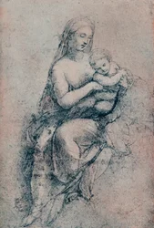Neitsyt ja lapsi, tutkimus Madonna di Folignolle, n. 1511. 1903