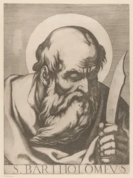 Pyhä Bartolomeus S. Bartholomeus (otsikko esineessä) Kristus, Maria ja kaksitoista apostolia (sarjan nimi) Il sacrato collegio apostolico (sarjan nimi)