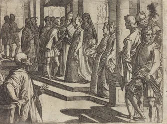 Itävallan Margaretan kihlautuminen Espanjan kuninkaalle Philip III:lle [verso]