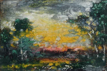 Auringonlasku, 1916