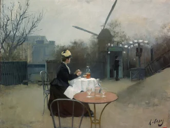 Plein air - Casas, Ramon (1866-1932) - n. 1890 - Öljy kankaalle - 50,5x65 - Katalonian kansallinen taidemuseo, Barcelona