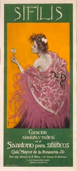 Syfilis (juliste) - Ramon Casasin (1866-1932) työ - 1900 - Värilitografia - 80x34,3 - Katalonian kansallinen taidemuseo, Barcelona