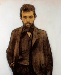 Amadeo Vivesin (1871-1932) säveltäjän muotokuva (pastelli)