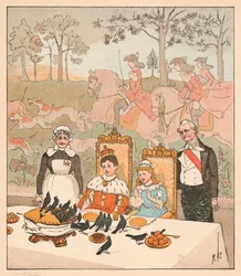 Eikö se ollut herkullinen ruokalaji Kuninkaan eteen, 1880.