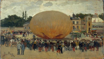Ilmapallon sieppaus, n. 1880 (öljy puulle)