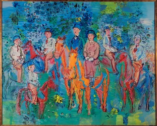 Les Cavaliers sous Bois (öljy kankaalle)