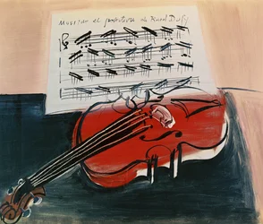 Punainen viulu, noin 1948 (öljy kankaalle)