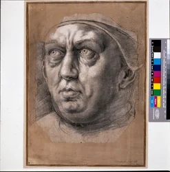 Paavi Leo X (musta liitu paperille)