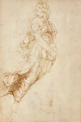 Recto: Tutkimus Melpomenen hahmosta, c1500-1520