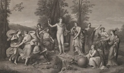 Apollo ja muusat Parnassuksella, 1784, 1784.