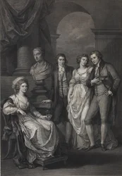 Perhekuva Katariina Petrovna Barjatinskajasta 1750-1811, s. Holstein-Beckin prinsessa, 1793