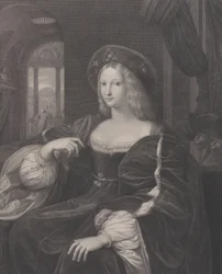 Muotokuva Doña Isabel de Requesensistä ja Enrìques de Cardona-Anglesolasta, jotka aiemmin tunnistettiin ..., 1821