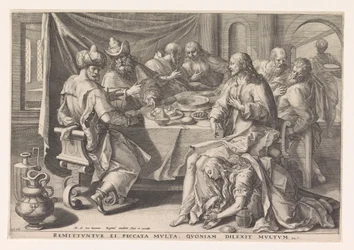 Maria Magdaleena pesee Kristuksen jalat