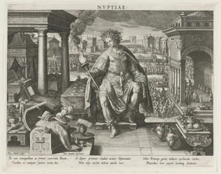 Nuptiae avioliiton personifikaationa Nvptiae (otsikko objektissa) Prinssin päätoiminnat (sarjan nimi) Schema, seu speculum principum (sarjan nimi)