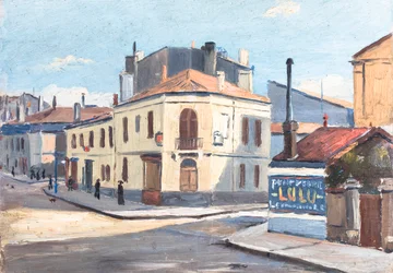 Rue a Bordeaux (öljy puulle)