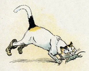"Le Chat Botte" kuvitus Charles Perrault