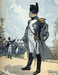 Muotokuva keisari Napoleon I:stä (1769-1821), joka palaa maanpaosta Elbaan.