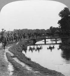 Allenbysin ratsuväen rykmentti linjan takana, Ypres, Belgia, ensimmäinen maailmansota, c1914-c1917.
