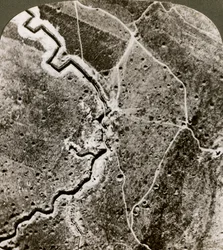 Ilmakuva saksalaisista linjoista, ensimmäinen maailmansota, 1914-1918.