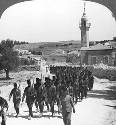 Voitettuja turkkilaisia sotilaita, Palestiina, ensimmäinen maailmansota, c1917-c1918