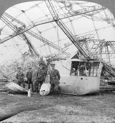 Zeppelinin gondoli ammuttiin alas Essexin rannikolla, ensimmäinen maailmansota, 1916