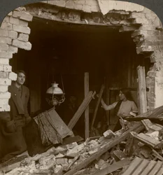 Saksalaisen Zeppelin-pommin aiheuttamat vahingot, ensimmäinen maailmansota, 1914-1918.