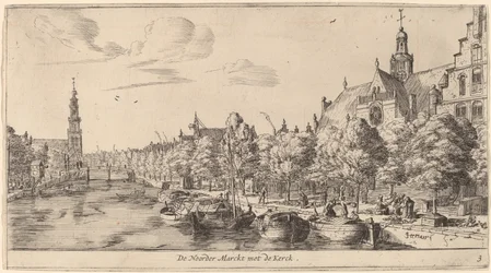 Noordenmarkt with the Noorden Kerk (The Noorder Marckt with the Kerck)