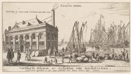 Näkymä Amsterdamin satamasta ja vesiviranomaisen toimistosta (otsikkosivu)
