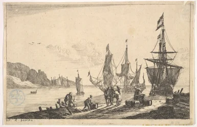 Lahti purjelaivoineen, 1600-luku.