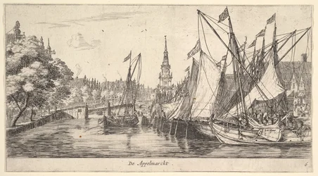 De Appelmarckt Apple Market, Amsterdamin Viewsilta, levy 6, n. 165962 .