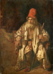Vanha mies, jolla on punainen lippis