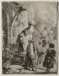 Abraham karkottaa Hagarin ja Ismaelin, 1637.